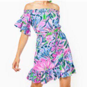 NWT Lilly Pulitzer Maddlyn Off the Shoulder Stretch Dress